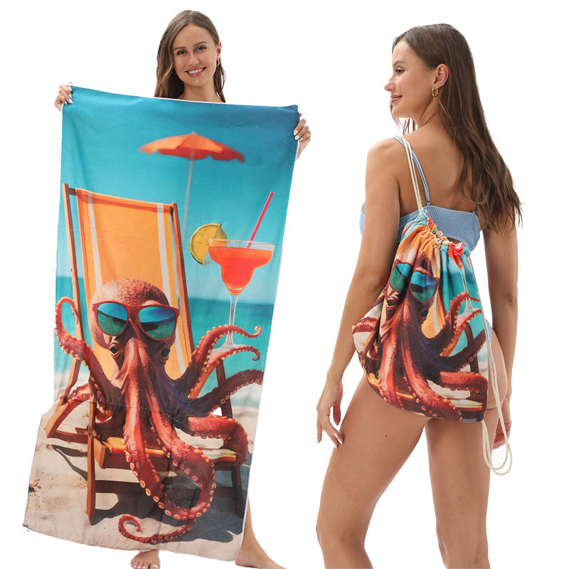 🥳2026 HOT SALE 🥳60% OFF💞50K+ SOLD!🏖️2-in-1 Printed Beach Towel Backpack