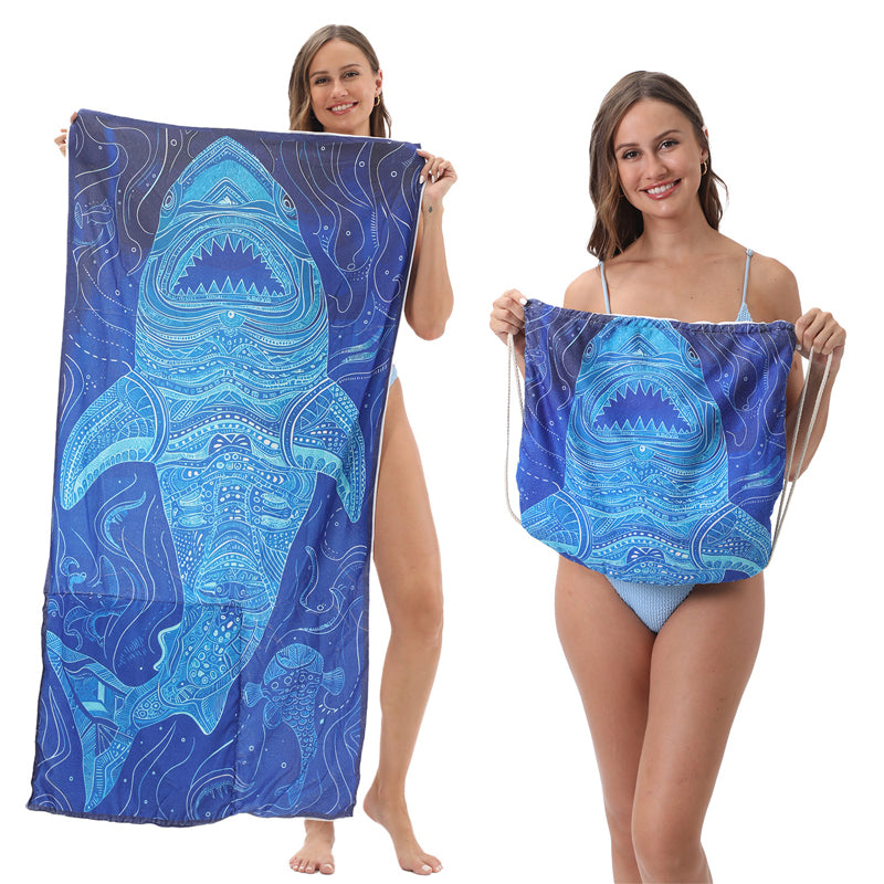🥳2026 HOT SALE 🥳60% OFF💞50K+ SOLD!🏖️2-in-1 Printed Beach Towel Backpack