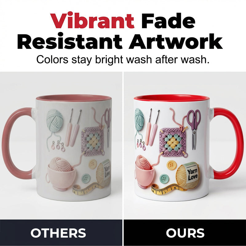 🏆💥Knitting Themed Mug, Gift For Crafters And Creative Souls