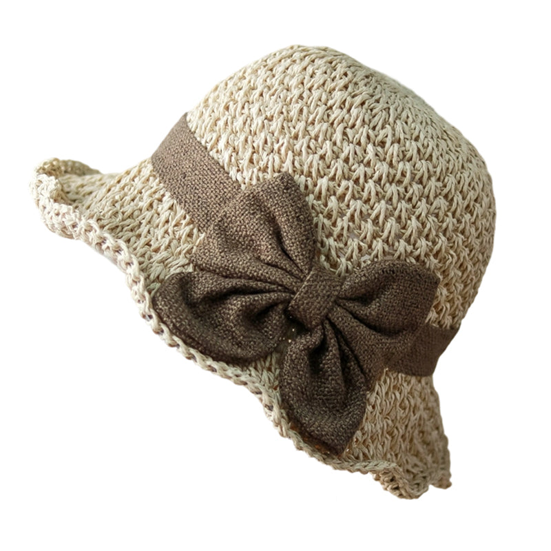 🔥 Hot sale 40% OFF🔥Elegant Woven Straw Sun Hat with Bow, Summer Essential!