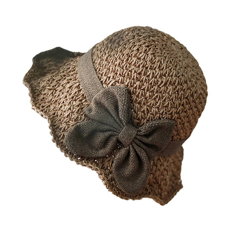 🔥 Hot sale 40% OFF🔥Elegant Woven Straw Sun Hat with Bow, Summer Essential!
