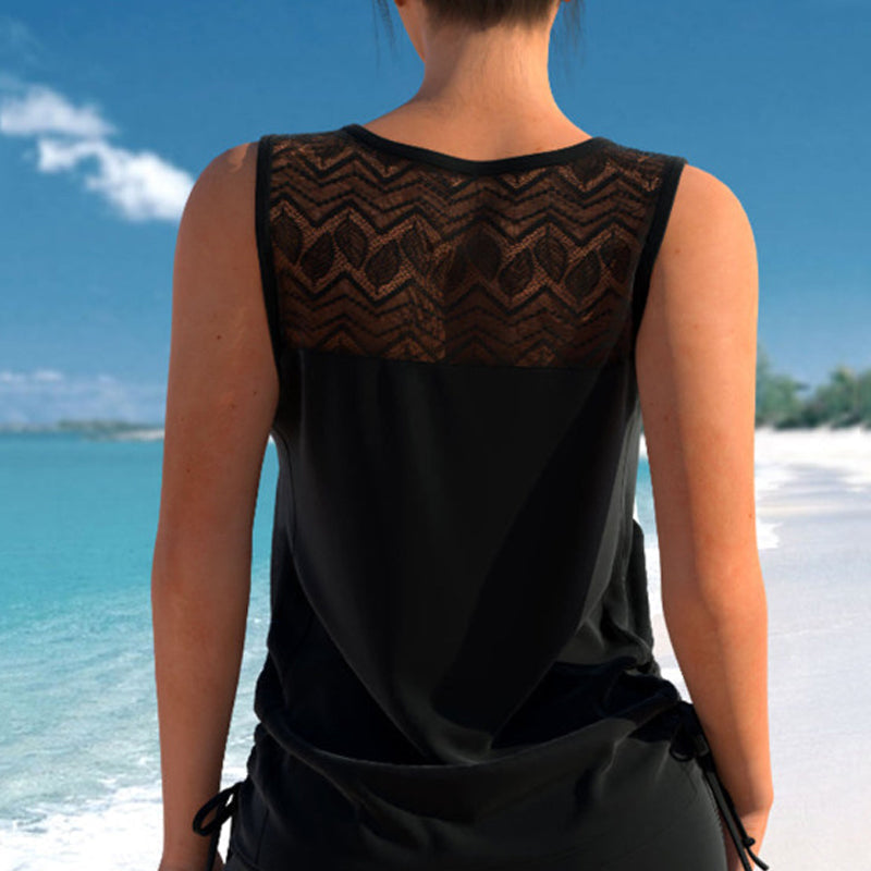 🏆SUMMER HOT SALE 50% OFF- Women's Tummy Control Tankini Set with Built-In Bra – Flattering Boho Swimwear with Shorts🔥