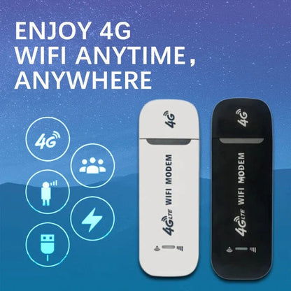 🔥Get 50% Off🔥Portable 4G LTE Wi-Fi router with SIM card slot – USB Wi-Fi hotspot for on the go & in the car, 150 Mbps downlink 📶🚗