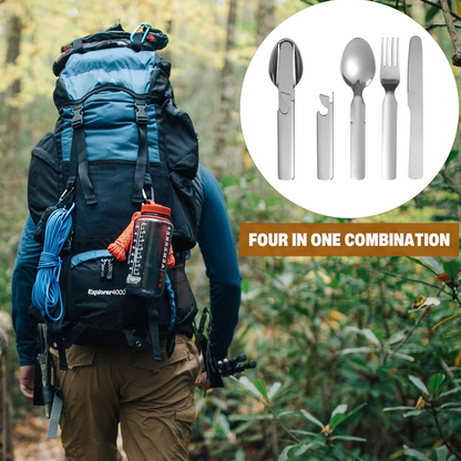 🎉 Summer Bestsellers – 50% OFF✨ 4-in-1 Pure Titanium Portable Cutlery Set