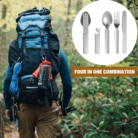 🎉 Summer Bestsellers – 50% OFF✨ 4-in-1 Pure Titanium Portable Cutlery Set