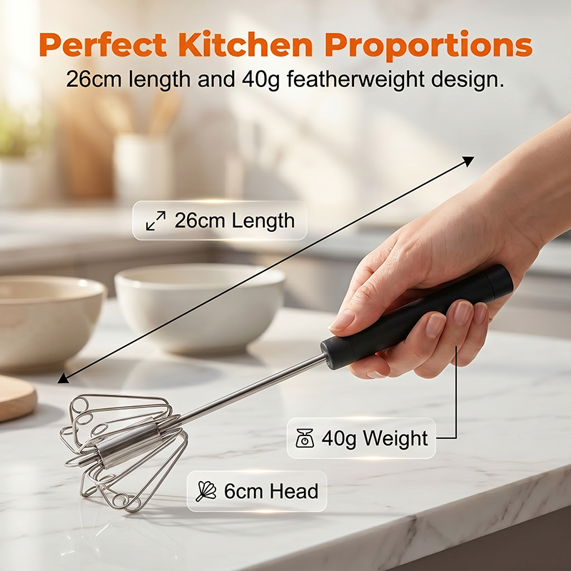 🔥50% OFF🔥Stainless Steel Semi-Automatic Hand Egg Beater🍳🥚No Electricity Effortless Whipping