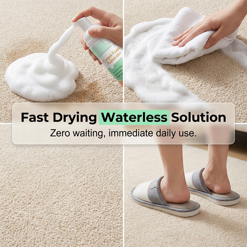 🔥Limited Time Promotion 40% OFF🔥Waterless Carpet Foam Stain Remover with Towel