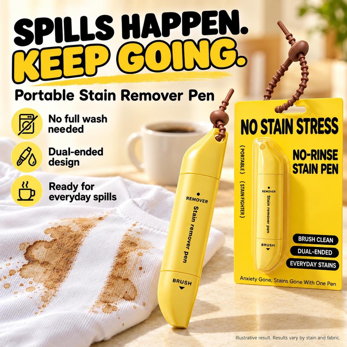 🥳2026 HOT SALE🥳💞50K+ SOLD! 🚗🧽 Portable Dual-Head Stain Remover Pen