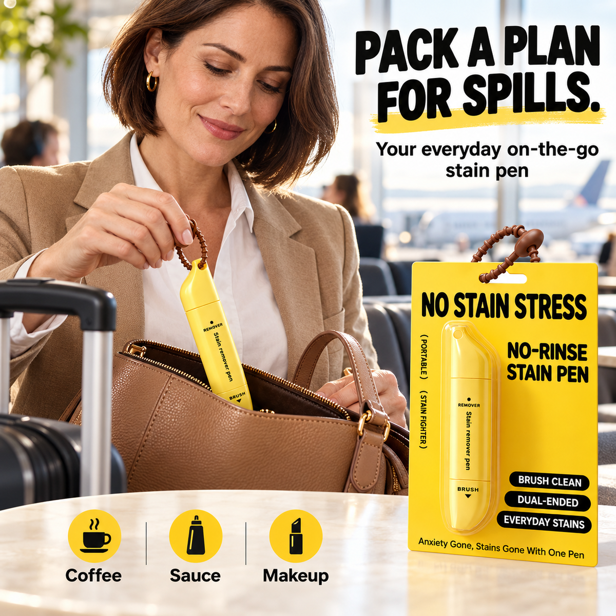 🥳2026 HOT SALE🥳💞50K+ SOLD! 🚗🧽 Portable Dual-Head Stain Remover Pen
